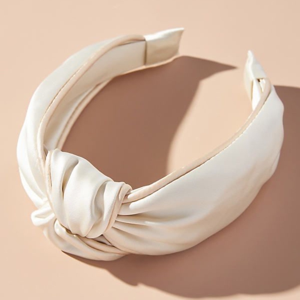 NWT Anthropologie Everly Knot Wide Ivory  Headband